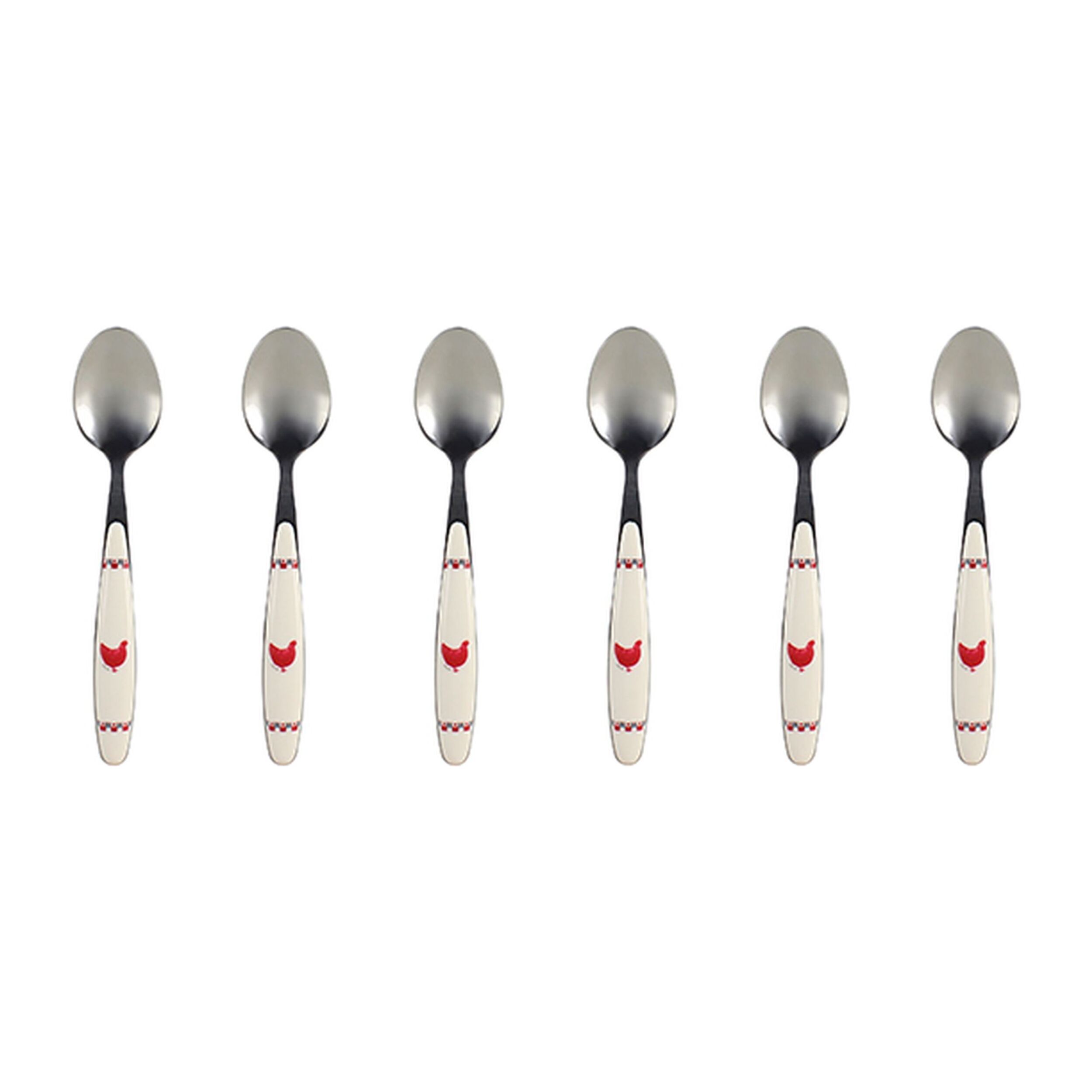 Lot de 6 cuillères à café en acier inoxydable  GALLINA