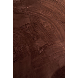 NUBE - Tapis doux et moelleux à poils courts marron - NUB6000MAR