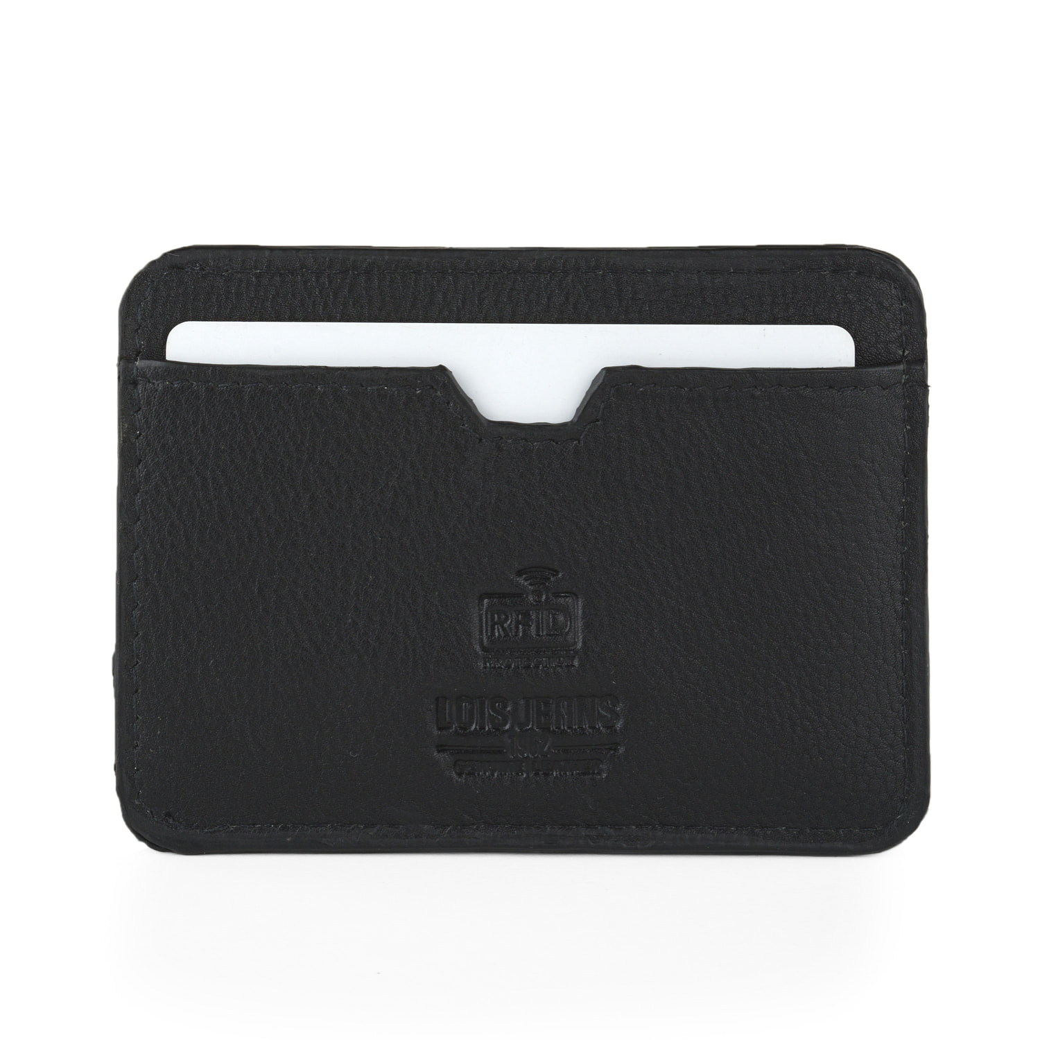 Tarjetero Piel Hombre Lois Wilson Negro