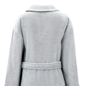 Peignoir pur coton 420 g/m² uni gris Elea nuage