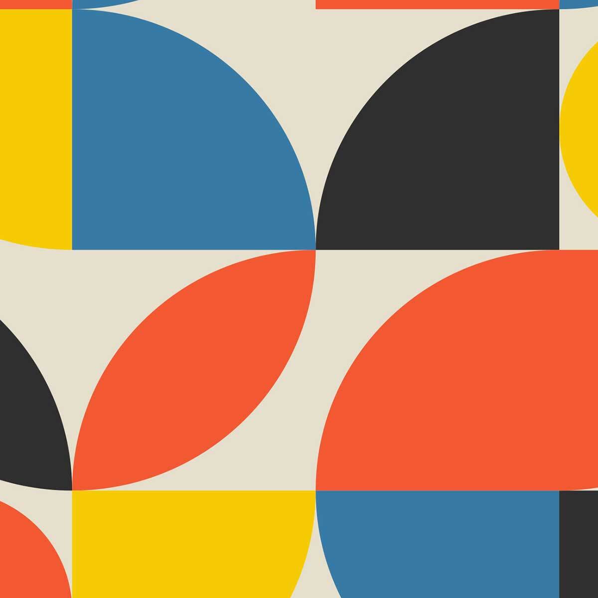 Tableau Bauhaus formes géométriques Toile imprimée