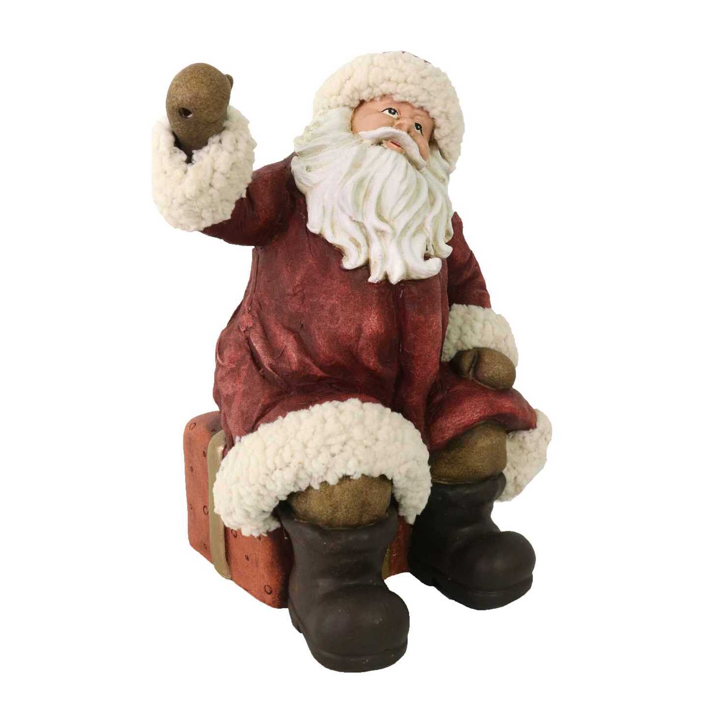 Babbo natale in resina rosso cm24,5x20,5h32,5