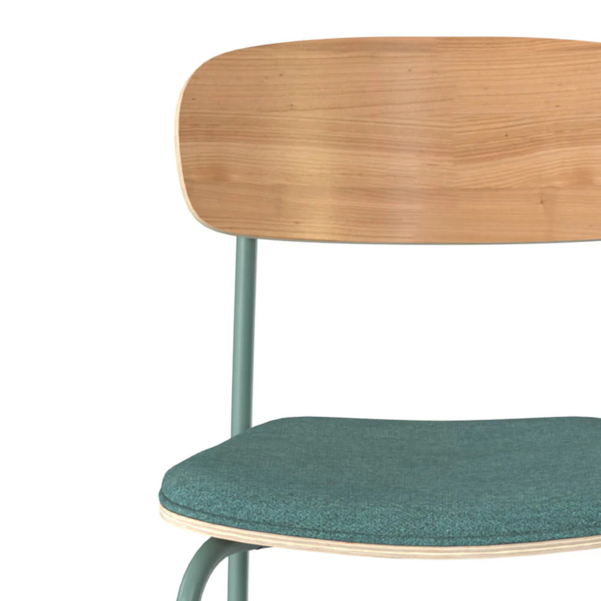 Lot de 2 chaises pour îlot central en tissu bleu canard 65 cm - Alba