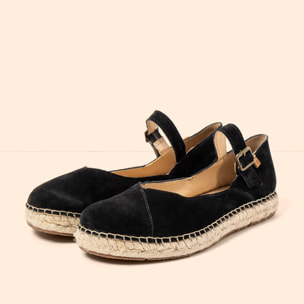 Zapatos N679 SILK SUEDE BLACK / CAMPOS color Black