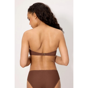 Top bikini bandeau Marrone