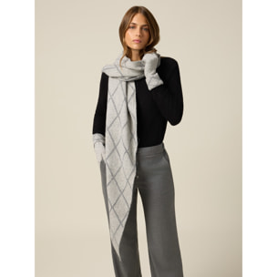Oltre - Bufanda con bordado lurex - Gris