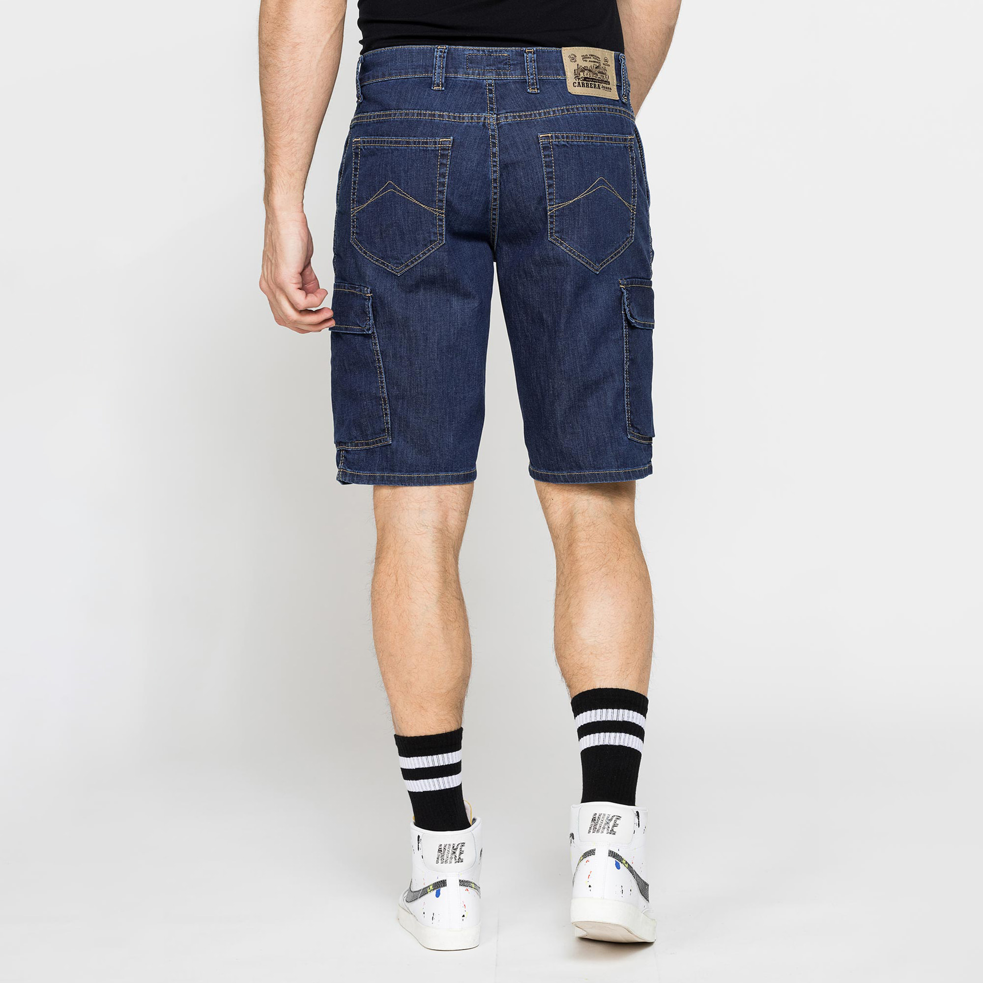 BERMUDA TASCONATO IN DENIM LEGGERO ELASTICIZZATO 9 oz.