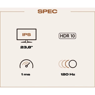 Ecran PC Gamer JAPANNEXT JN IPS238G120F 24" Full HD 120Hz IPS AMD FreeSync