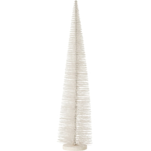J-Line décoration Sapin de Noël Paillettes - plastique - blanc - large