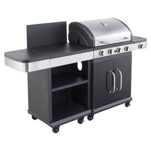 Barbecue au gaz FIDGI 4 avec desserte