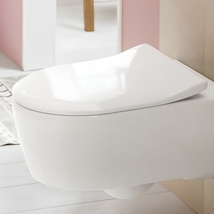 Pack WC suspendu sans bride Avento + abattant + bâti-support autoportant + plaque chromée