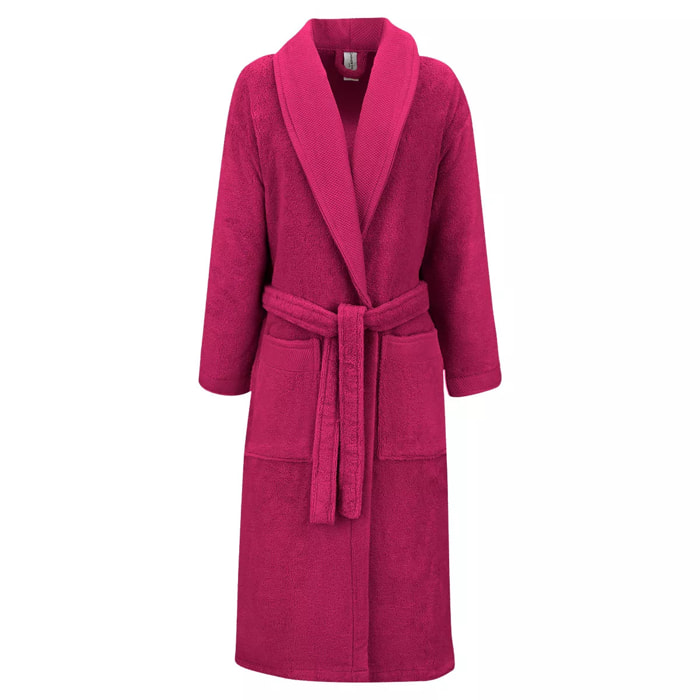 Peignoir pur coton 420 g/m² uni rose Elea fuchsia