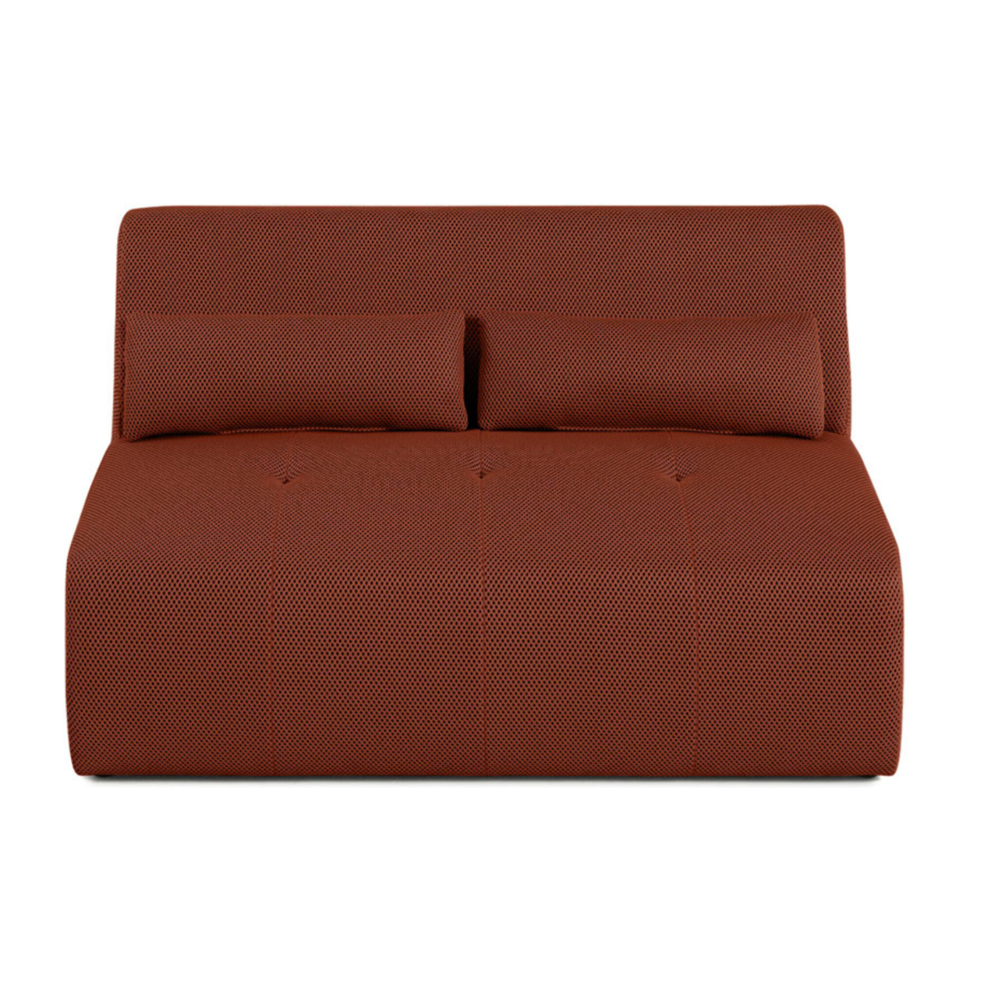 Onyx - canapé droit 2 places - en tissu mailles 3D - Terracotta