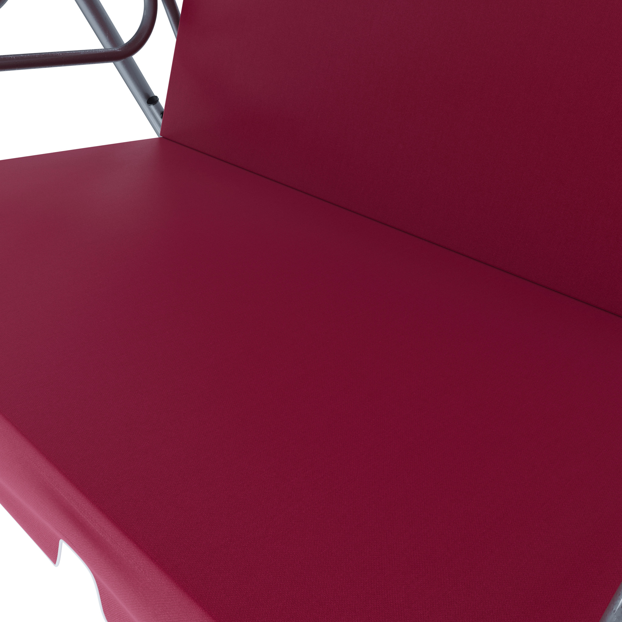 Dondolo 3 Posti Algarve Con Tettuccio Parasole Regolabile Cuscini Imbottiti Struttura Robusta In Acciaio Da Giardino 170 x 110 x 153 cm Bordeaux