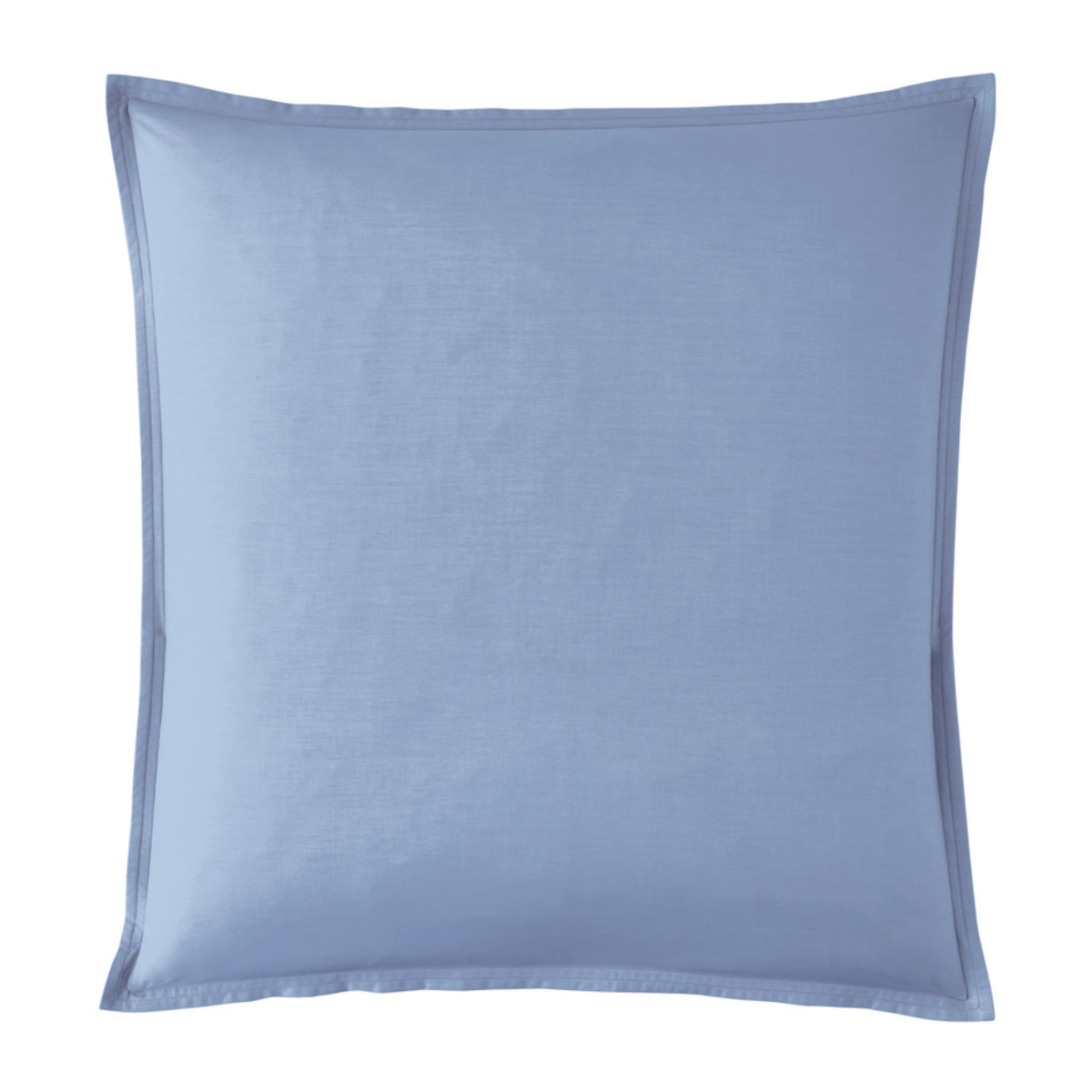 Taie d'oreiller unie en percale de coton, PREMIÈRE, Bleu Olympe