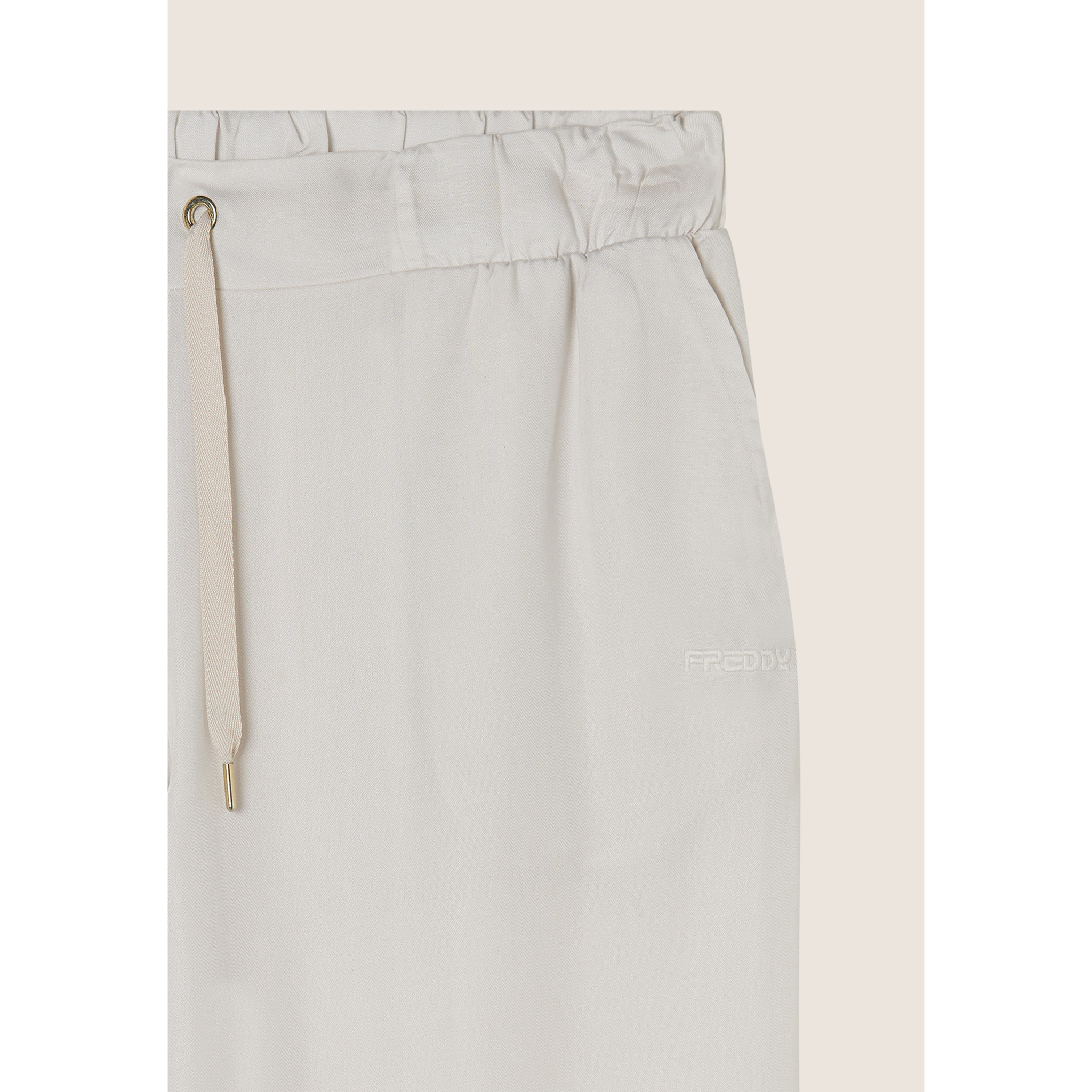 Pantaloni wide leg in Twill di Lyocell