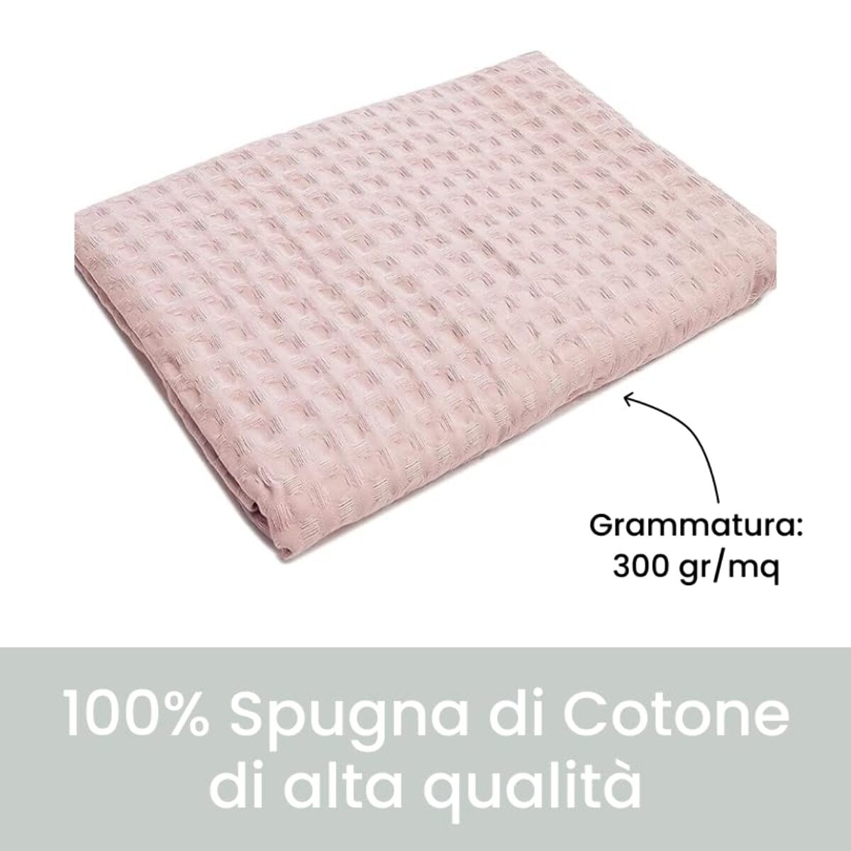 INTRECCI Telo Doccia Maxi, Asciugamano da Doccia, Telo Bagno 150 x 100 cm, in Spugna di Puro Cotone 300 gr/mq, Tinta Unita Rosa. Modello: Napone