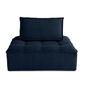 Marisol - module d'assise - velours texturé - Bleu