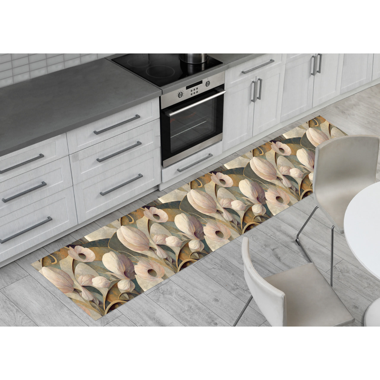 Tappeto Passatoia Corsia Cucina Ingresso Antimacchia Disegno Amelia 501