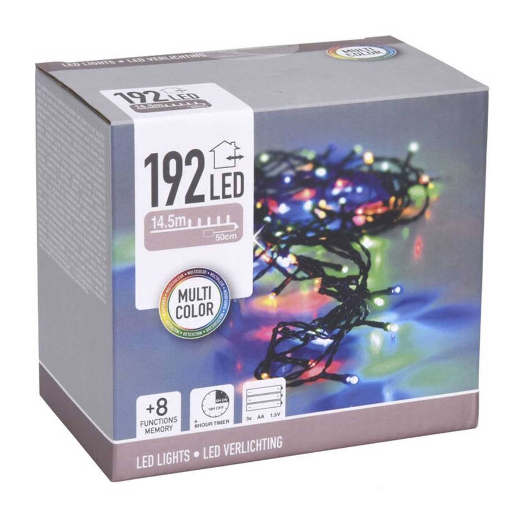 guirnalda con luces led multicolor con controlador de 8 funciones