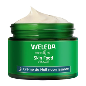 WELEDA - Skin Food Crème de Nuit nourrissante - Pour les peaux sèches - Nourrit et hydrate intensément  - Natrue* - Vegan*** - 40 ml