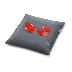 Coussin de massage shiatsu - 4 têtes - Chauffant - Housse lavable