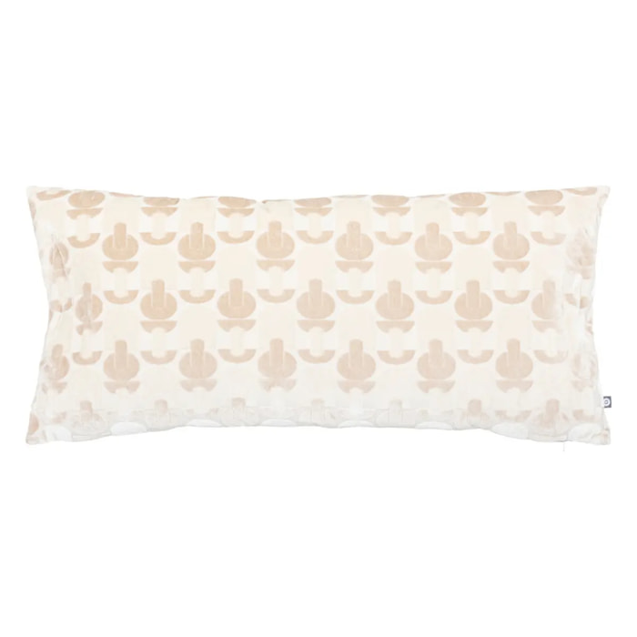 Coussin "Luna" jacquard velours lin 35x75cm