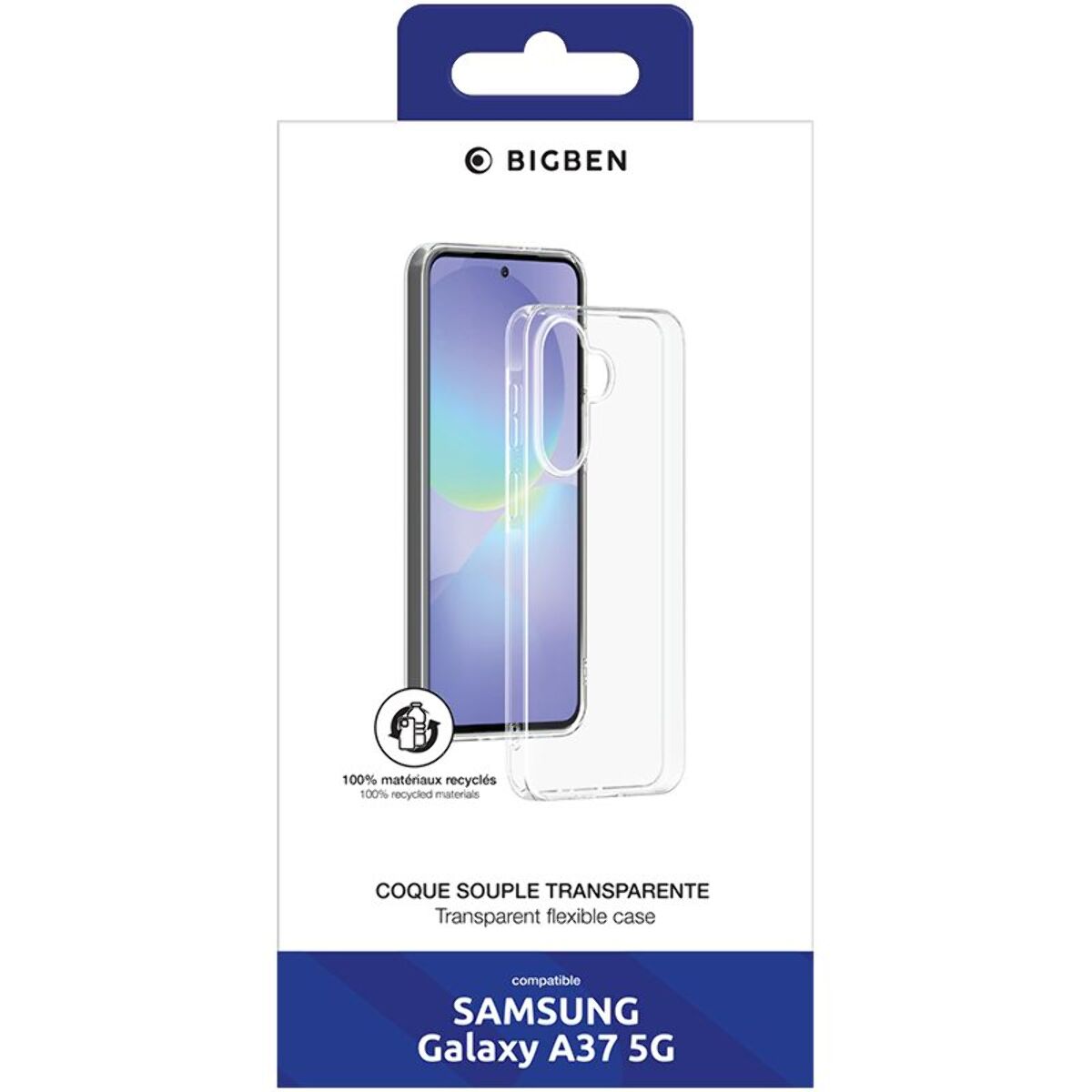 Coque BIGBEN CONNECTED A37 5G Silisoft transparente recyclé