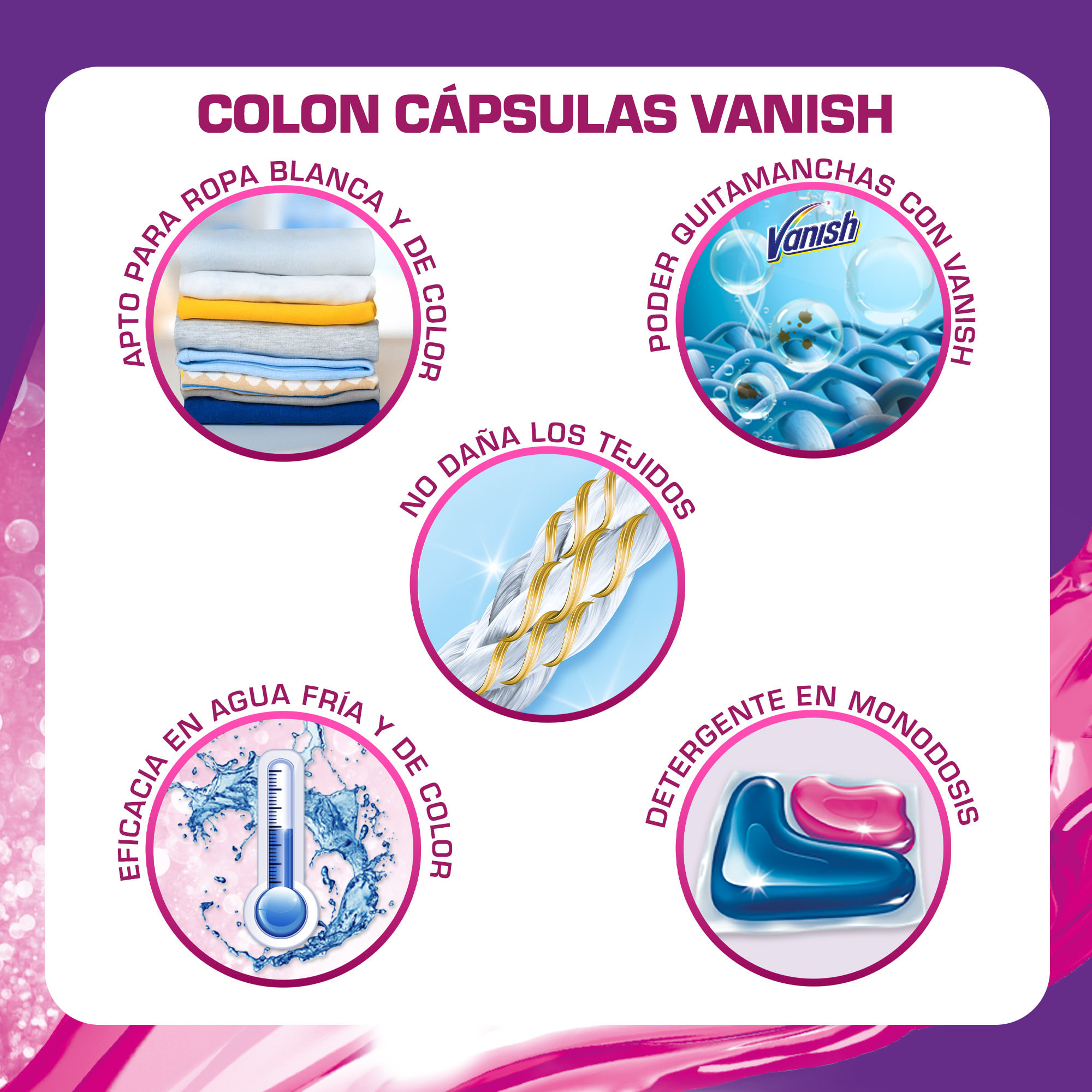 Colon Vanish Advanced Detergente para la ropa 64 cápsulas (2x32)