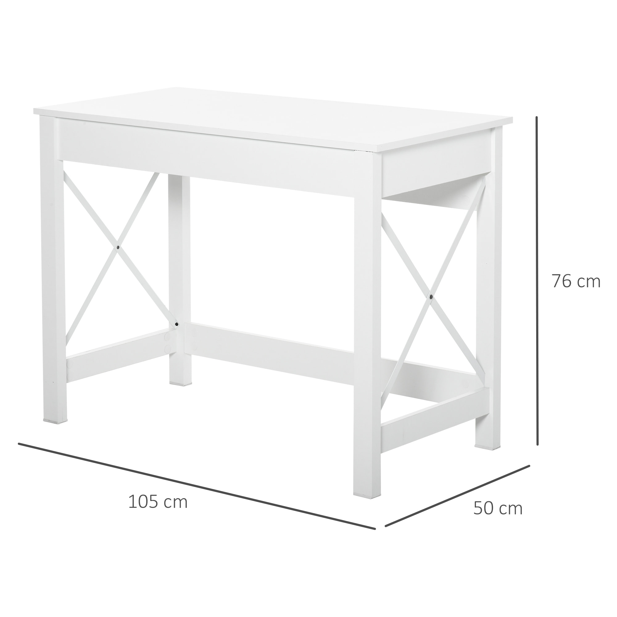 Mesa Escritorio Mesa para Ordenador Moderno y Minimalista Oficina 105x50x76 cm