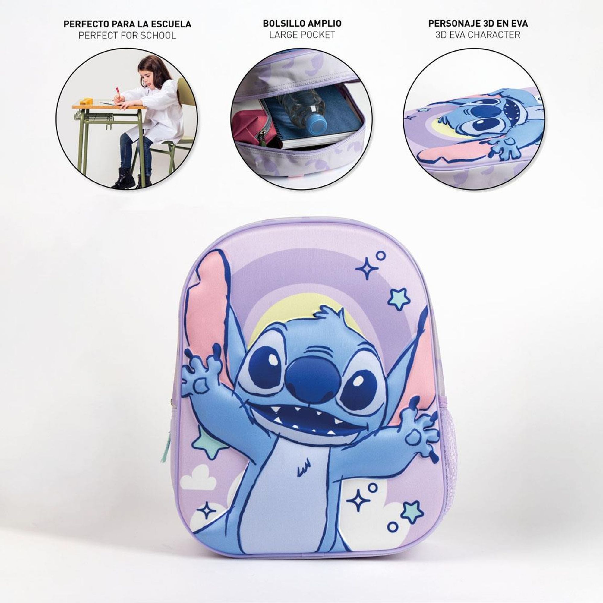 Mochila Infantil 3D Stitch