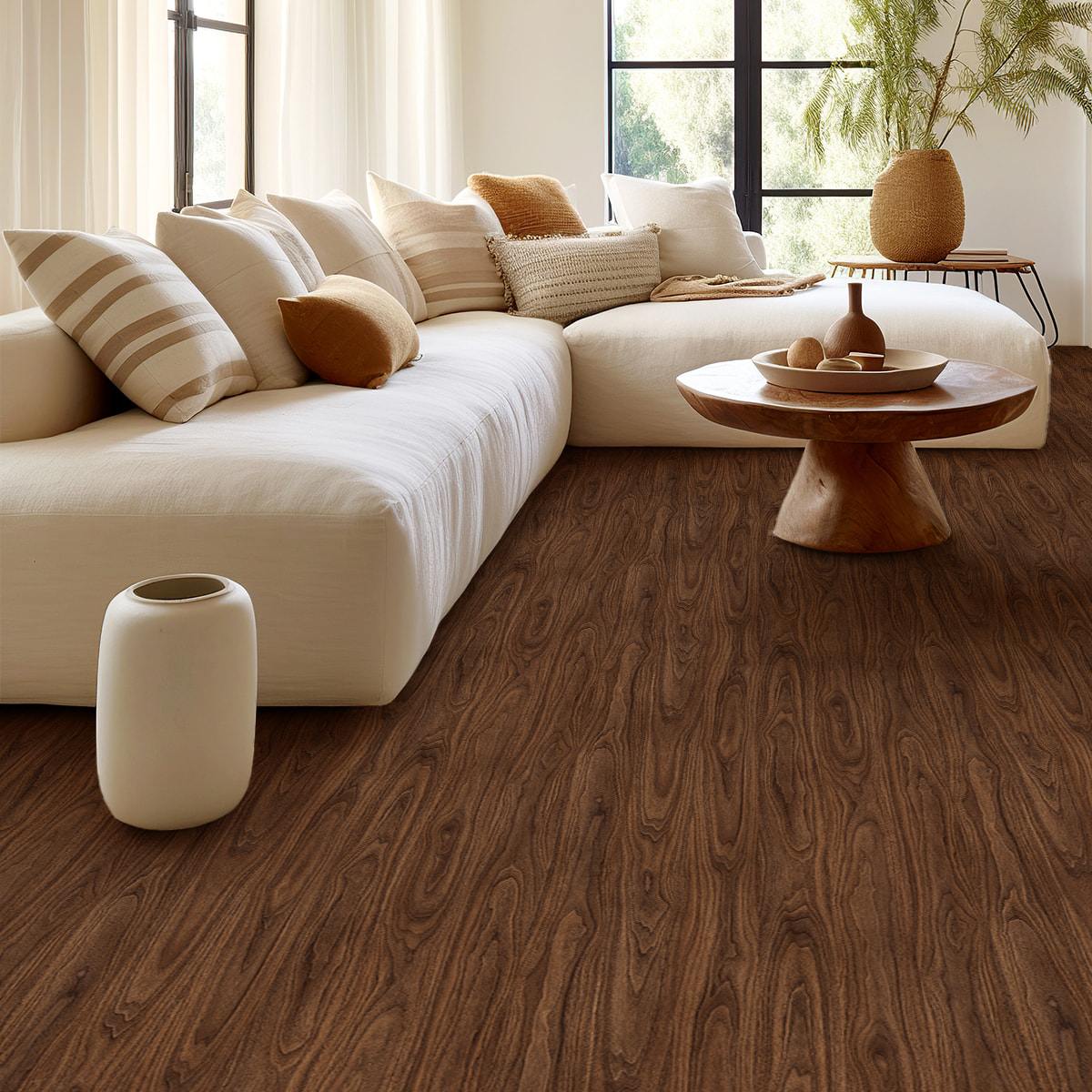 Revêtement sticker sol - BOIS DU MISSOURI - Rouleau adhésif Protection Anti-dérapant