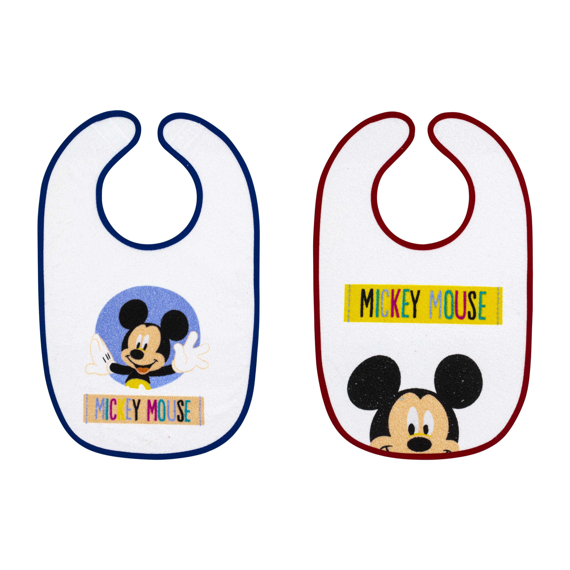 Babero Rizo Plastificado Velcro Disney Mickey Pack 2 Uds.