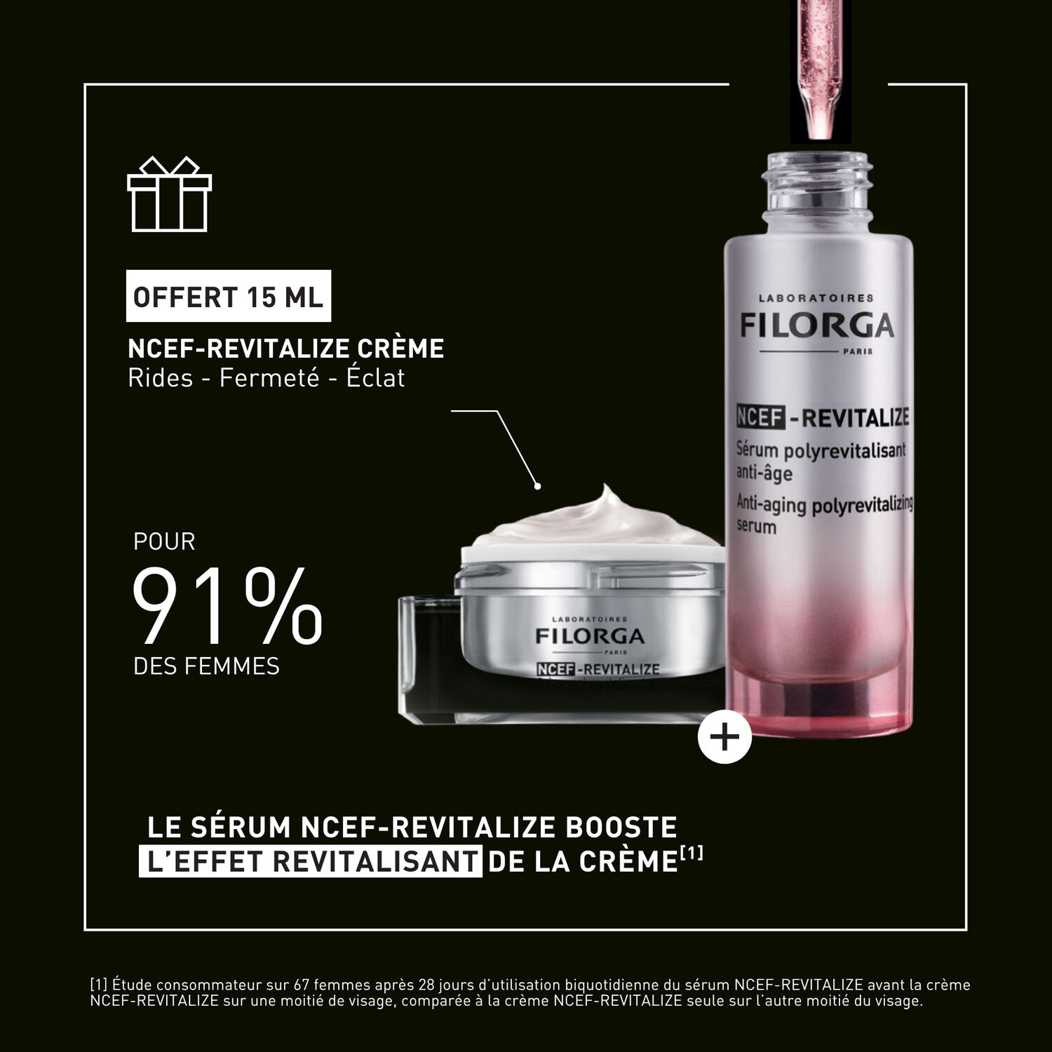 Ncef-Revitalize - Coffret Sérum Polyrevitalisant Anti-Âge 30ml + Crème Polyrevitalisante Raffermissante 15ml