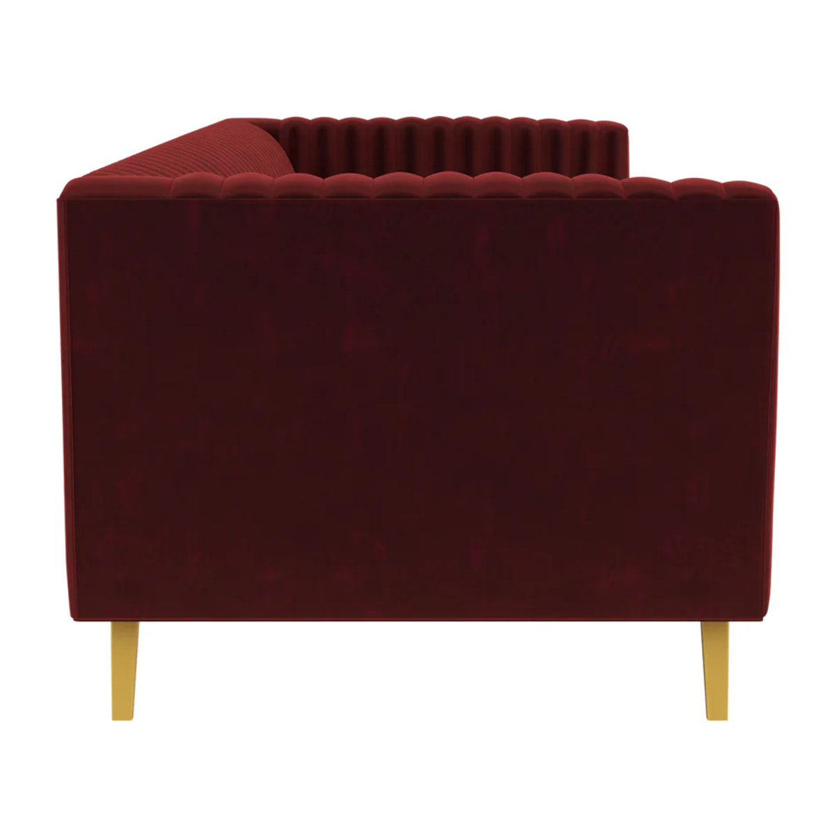 Canapé 3 places en velours bordeaux - Gatsby