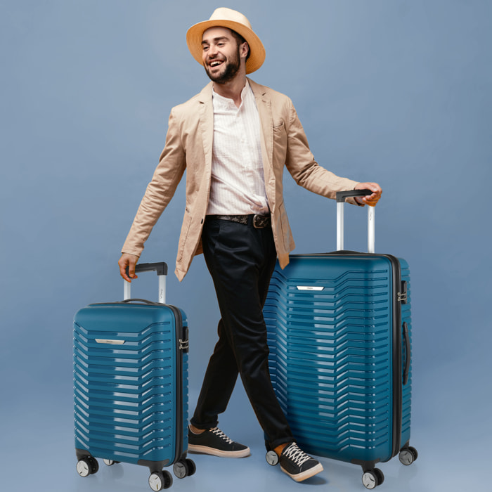 Juego De Maletas Rígidas Pp Itaca Glasgow Petroleo