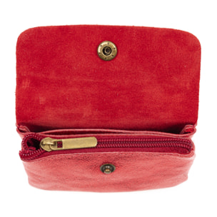 Alpignano portafoglio donna. Pelle scamosciata autentica lucida.