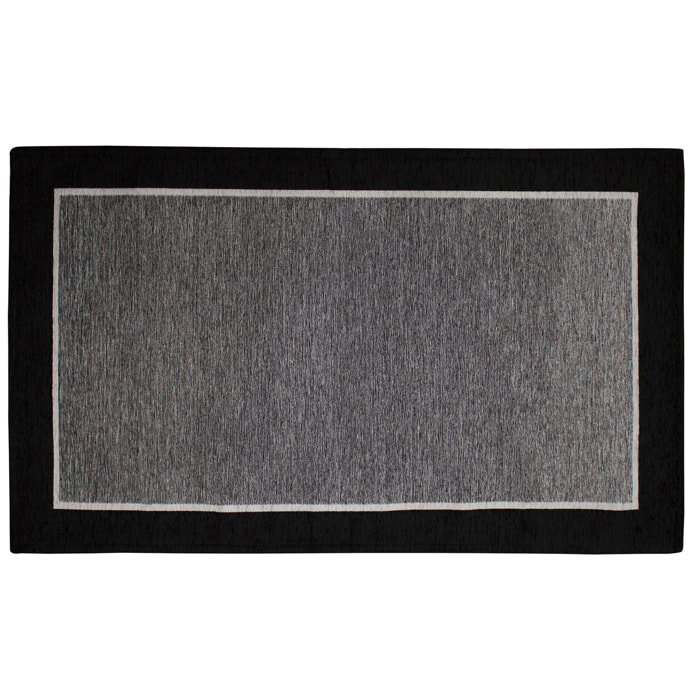 TAPPETO ARREDO DIS.ROMA NERO CHIARO 65X115 CM CON ANTISCIVOLO