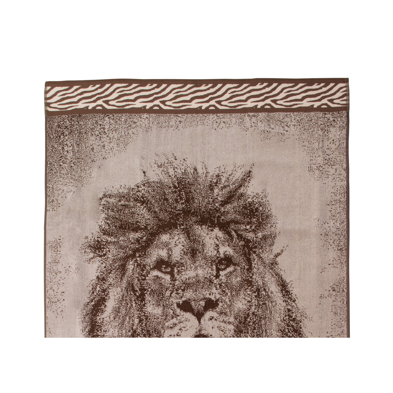 Telo Mare Spugna Jacquard Spiaggia Disegno Safari