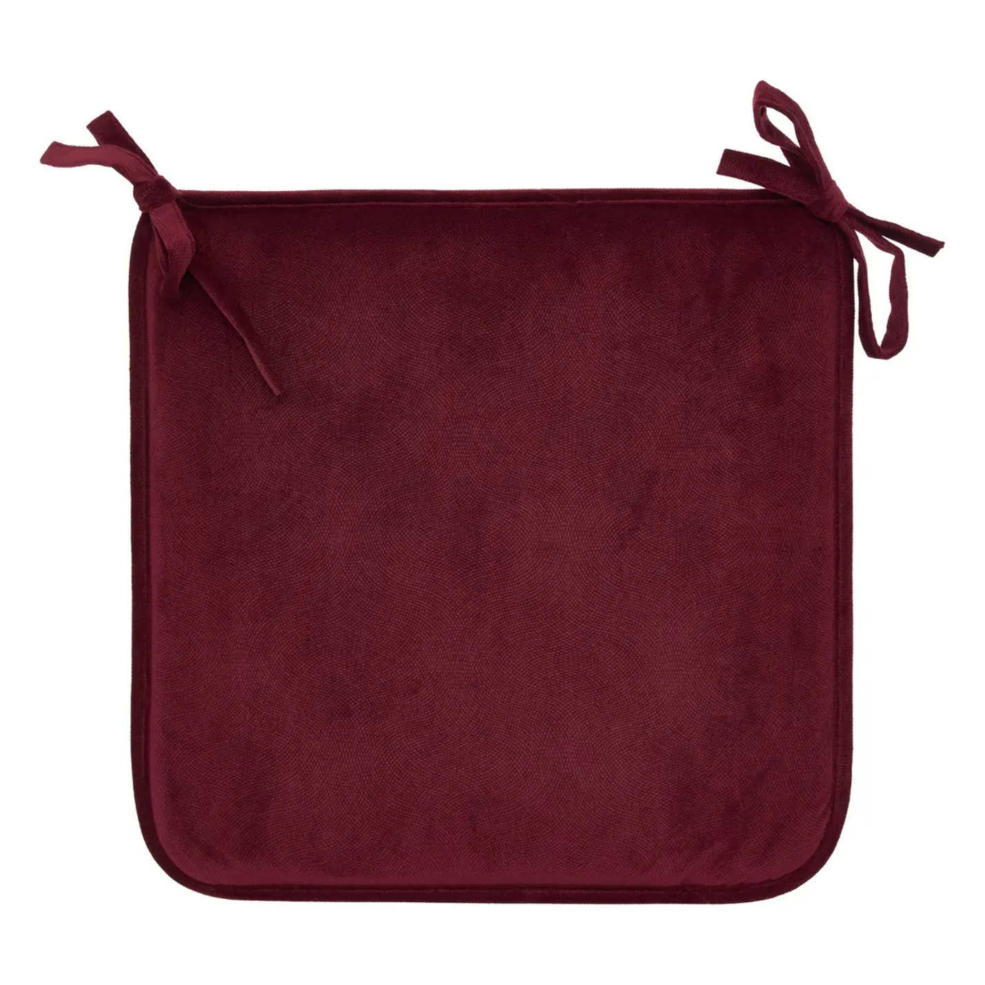 Galette de chaise Lilou rouge grenat 38x38cm