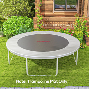 Tapis de rechange trampoline Ø 3,7 m ressorts 14 cm outil 72 crochets en V inclus blanc noir