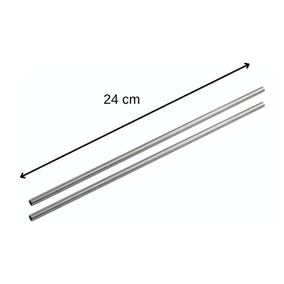 Lot de 8 pailles en inox avec 2 goupillons de nettoyage 24 cm Fackelmann Bar Concept