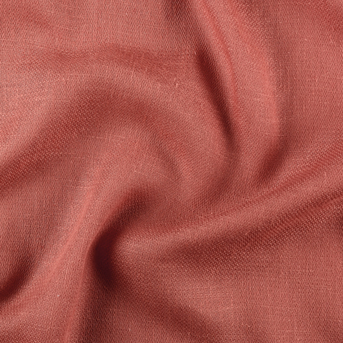Rideau tamisant à œillets polylin satin - Orange corail