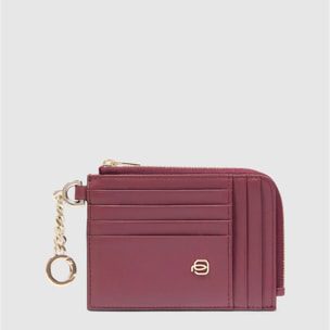 Piquadro Portacarte in pelle con portachiavi, porta monete e protezione RFID