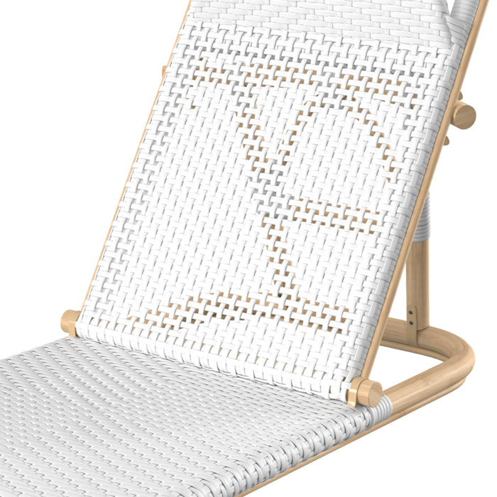Chaise de plage Favignana blanche pliable