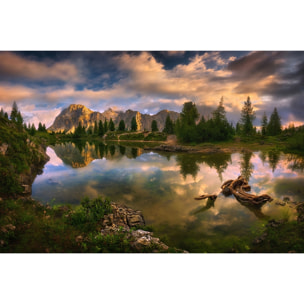 Tableau Lac de Limides, Dolomites Toile imprimée