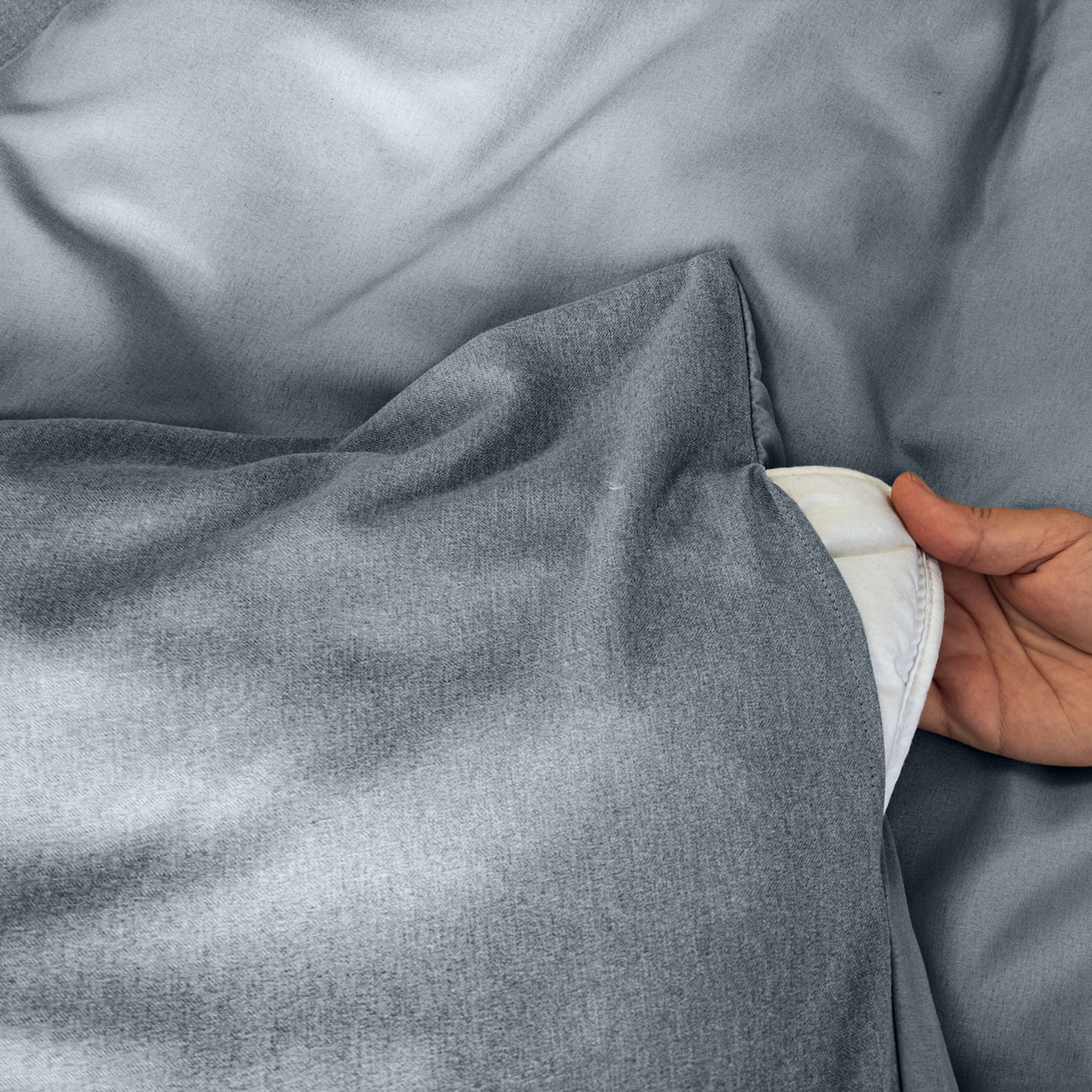 Parure de lit flanelle douce et confort - Gris Foncé