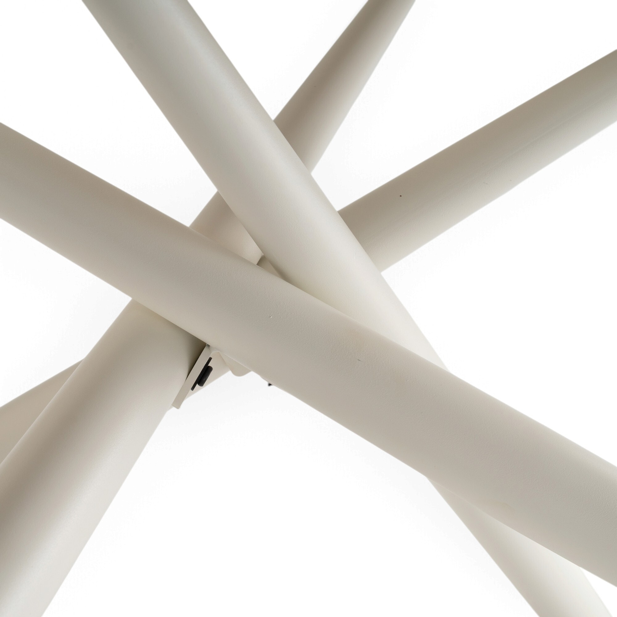 Tavolo allungabile BONIFACIO in ceramica, finitura calacatta oro lucida e gambe in metallo verniciato bianco - 160-220×80x76 cm