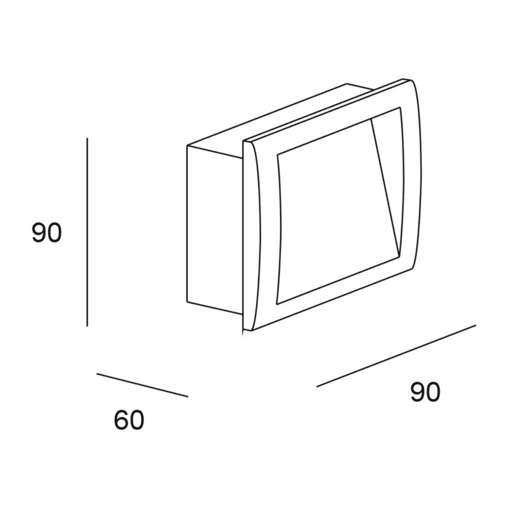 Forlight Empotrable De Pared Ip65 Face Led 2,5W 3000K Gris 113Lm