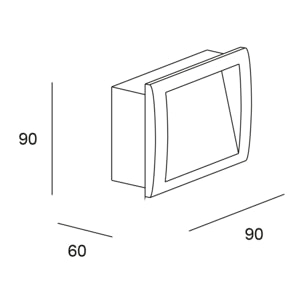 Forlight Empotrable De Pared Ip65 Face Led 2,5W 3000K Gris 113Lm